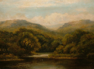 Follower of Benjamin Williams Leader RA 1831 1923 Mountain woodland