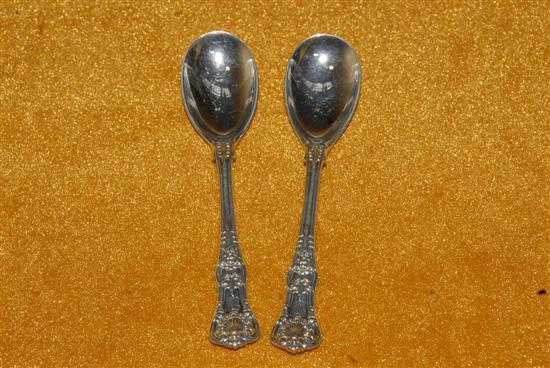 TWO TIFFANY CO STERLING SILVER EGG SPOONS In the English