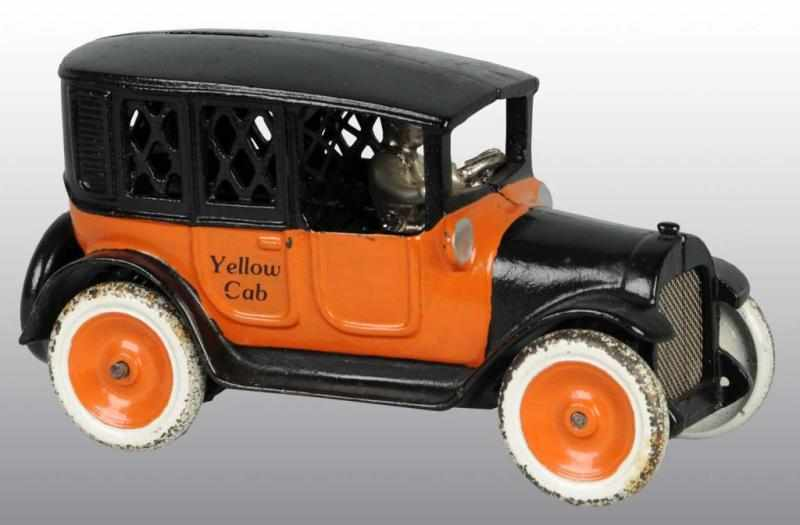 Cast Iron Arcade Yellow Cab Bank Description American Complete professional