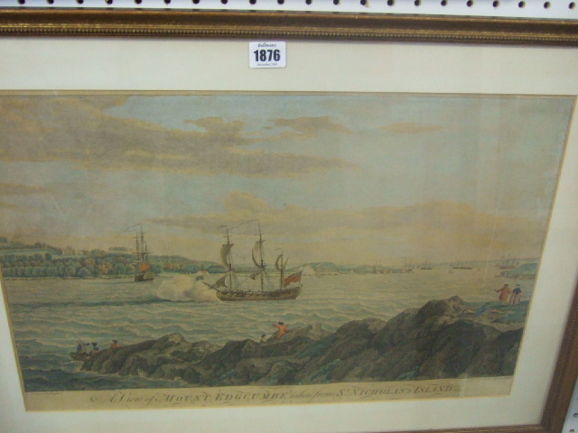 A group of assorted hand coloured prints and engravings including