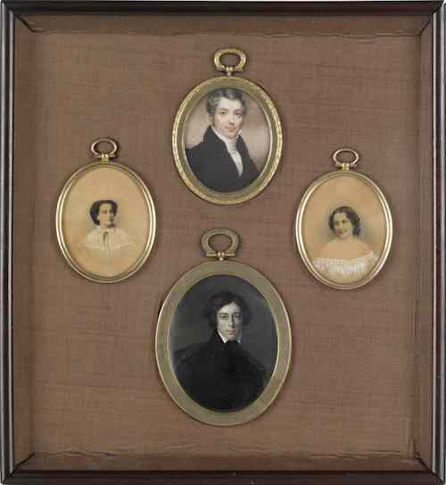 Aimee Thibault 1780 1868 watercolor on ivory miniature portrait of