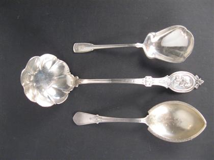 American sterling silver serving pieces Comprising of a Gorham parcel