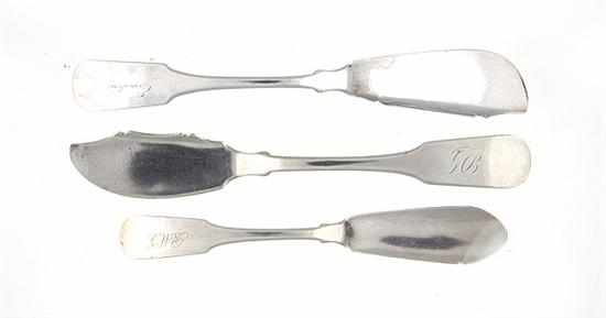Charleston coin silver butter servers William H Ewan Charleston South
