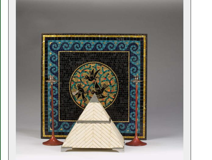 ART DECO PYRAMID FORM ICE BUCKET Together with a pair