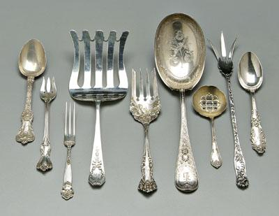 21 pieces sterling flatware Madam Jumel asparagus server Cleone serving
