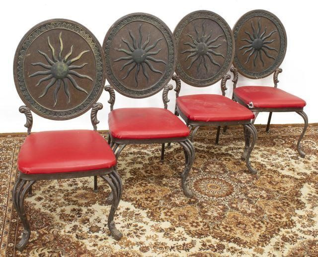 lot of 4 Contemporary dining chairs Cramco late 20th c