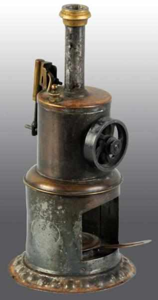 Plank Vertical Steam Engine Description Tin base Heavy flywheel Paint