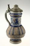 STEIN Circa 1900 German stoneware stein Cylindrical neck with flared