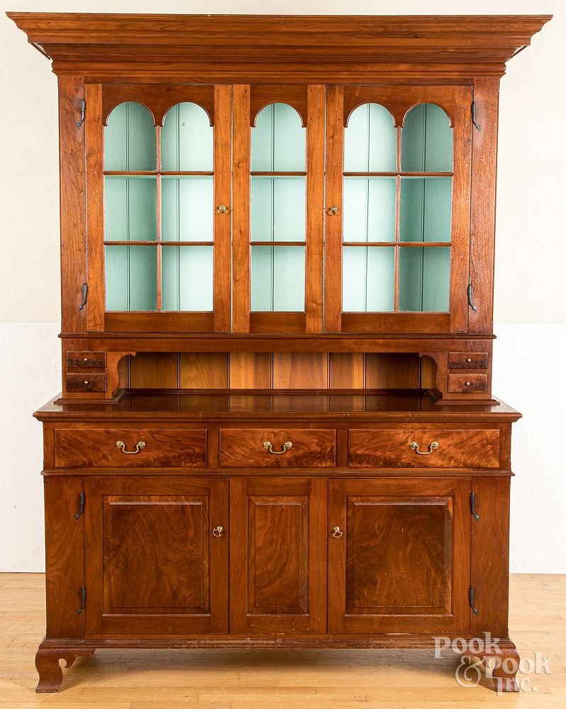 Bench made Chippendale walnut Dutch cupboard Bench made Chippendale walnut