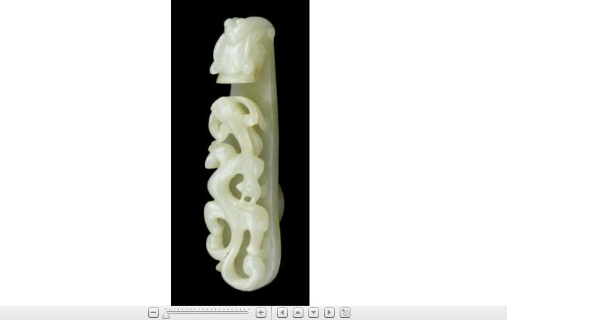 Chinese white jade garment hook late 18th century