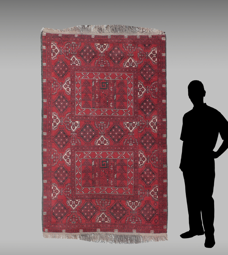 APPROX 20 35 YR OLD AFGHAN BOKHARA HAND KNOTTED WOOL