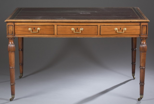 Ca 1800 Mahogany with mahogany veneers and pine secondary Attributed