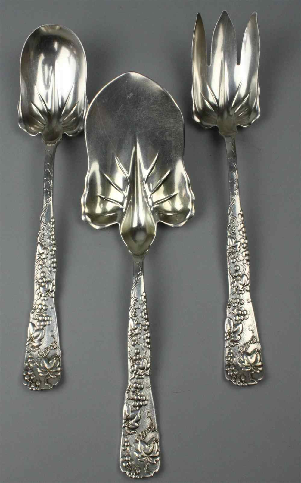 TIFFANY SILVER TOMATO VINE 2 PIECE SALAD SERVERS together with