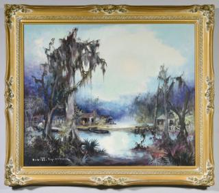 Colette Heldner Swamp Scene Oil on Canvas Colette Pope Heldner