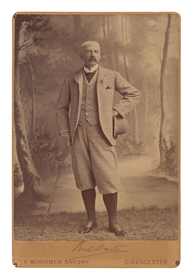 HARTE BRET Photograph Signed cabinet card full length portrait by