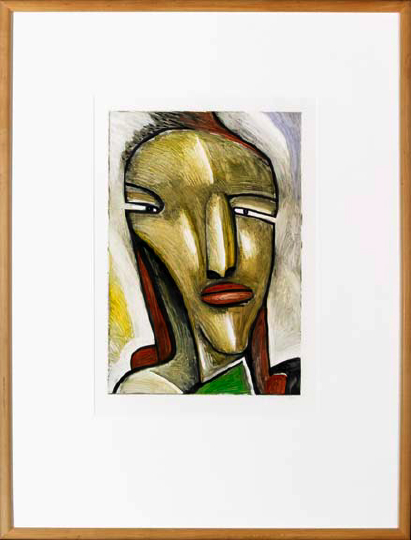 Robert Gordy American Louisiana 1933 1986 Male Head 1984 monotype