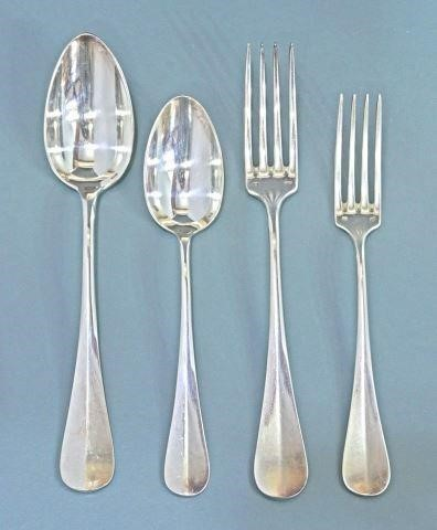 lot of 50 French silver plate flatware similar to Christofle