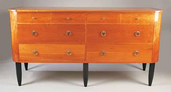 An American Art Moderne Style Cherrywood Chest based on a