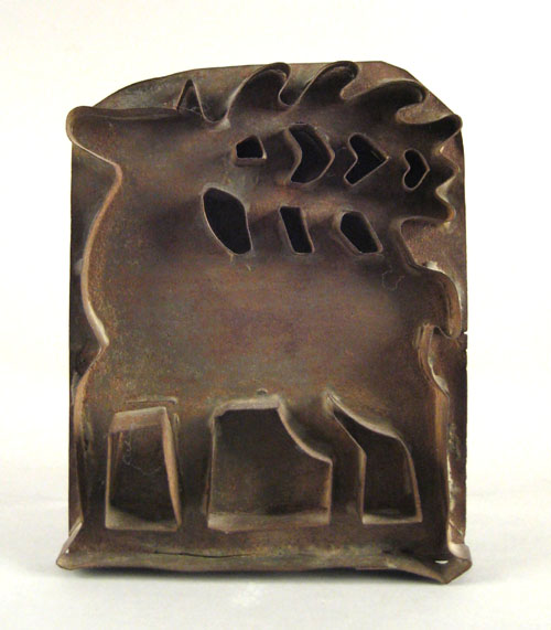 Pennsylvania ornate tin reindeer cookie cutter late 19th c 8