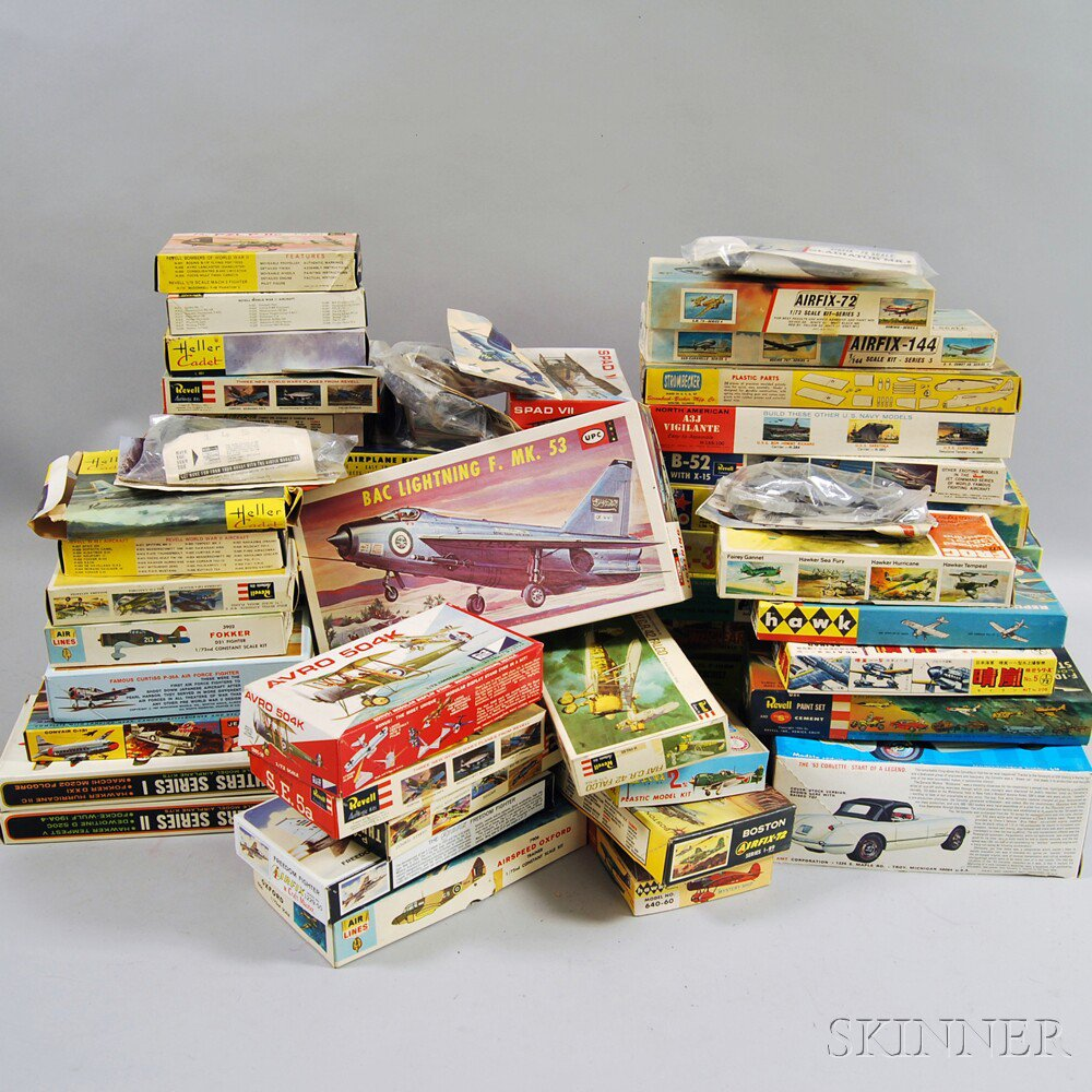 Large Collection of Mostly 1940s and 1950s Boxed Aviation Model