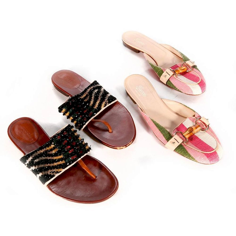 Gucci Shoes Lot consisting of two Gucci flats Good to