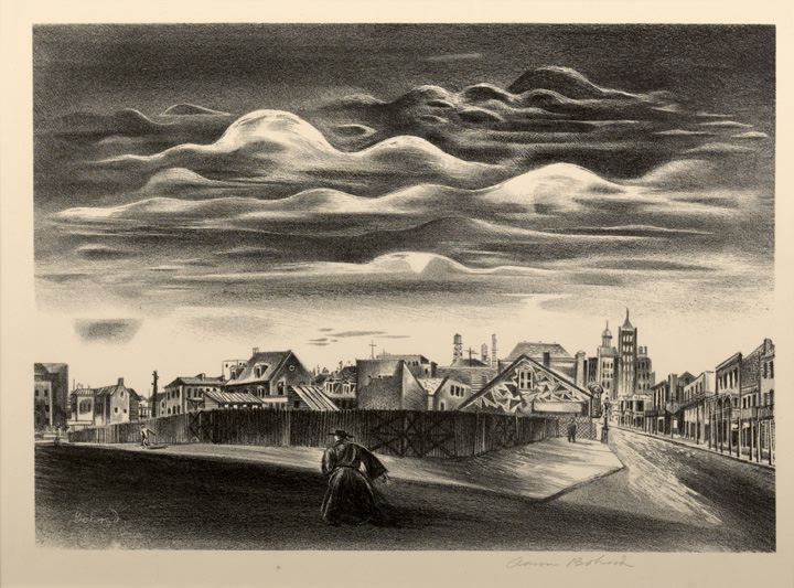 Aaron Bohrod American 1907 1992 New Orleans Vista ca 1949
