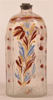 Steigel Type Brides Bottle Steigel Type Blown Colorless Glass Brides