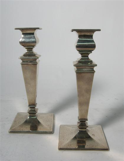 Pair of sterling silver candlesticks 1st half of 20th century
