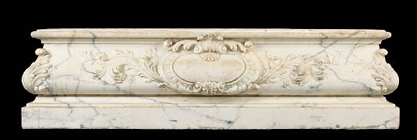 A Louis XV style carved marble jardiniere late 19th century
