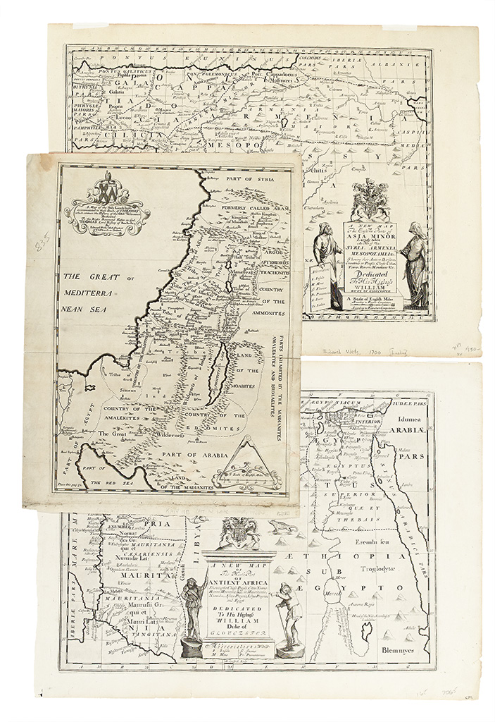 HOLY LAND EGYPT Wells Edward A Map of the Holy