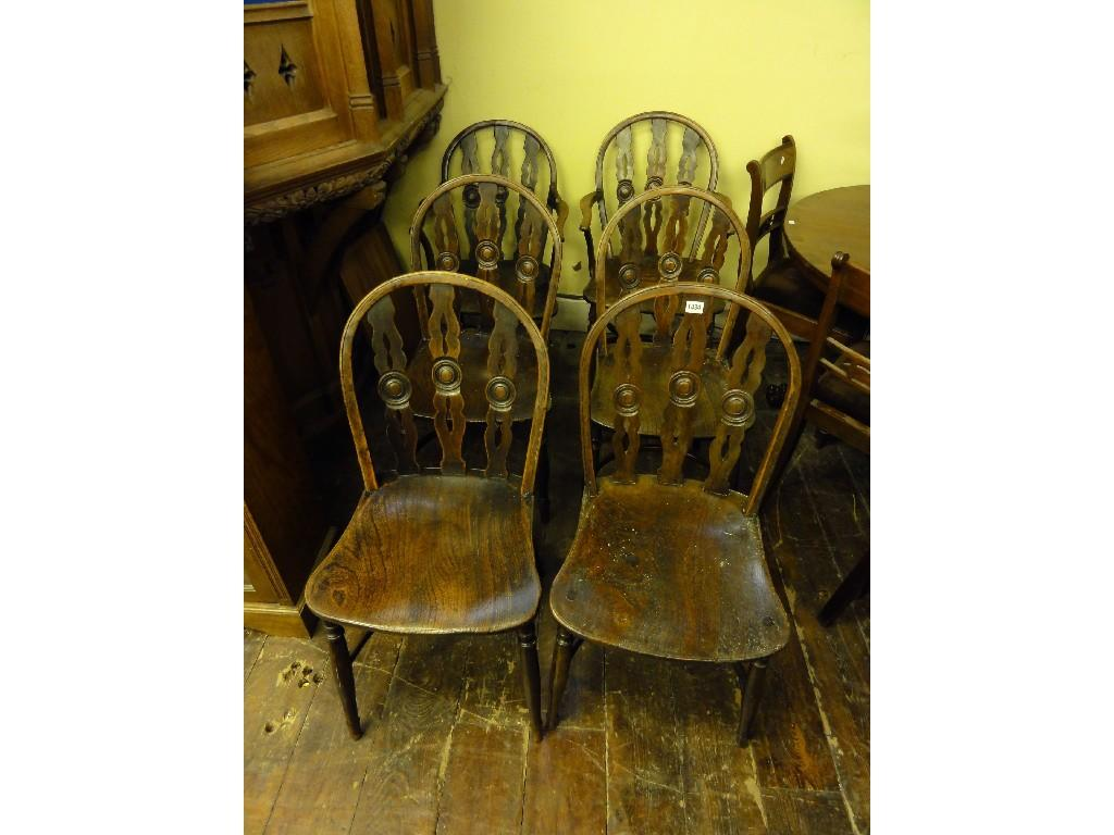 A set of six 4 2 Georgian Windsor hoop back