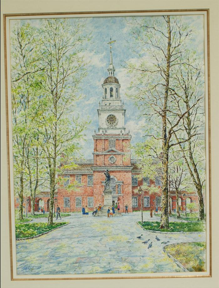 Stilwell w c Philadelphia 1960 signed titled and dated in