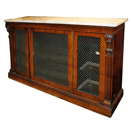 Regency Style Marble Top Rosewood Credenza Estimate nbsp 1 500