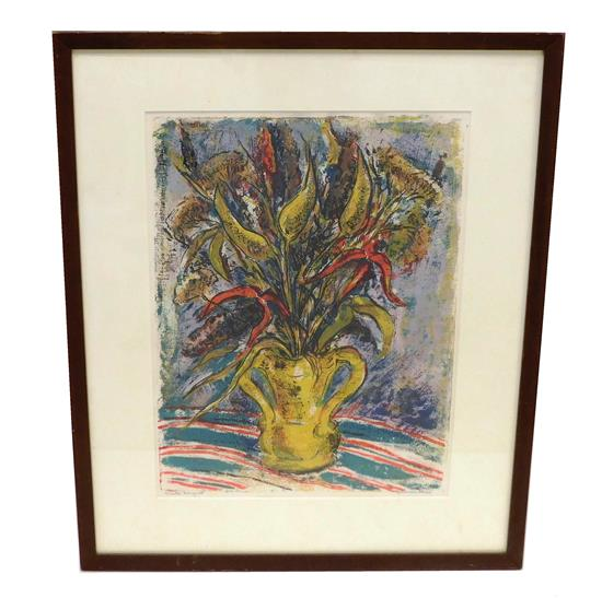 Marion Huse American 1896 1967 Winter Bouquet c 1945 serigraph