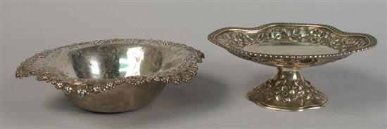 TWO PIECES OF AMERICAN SILVER Tiffany Co and Gorham makers