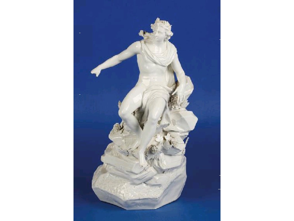 A RARE MEISSEN CENTREPIECE of Apollo circa 1750 attributed to