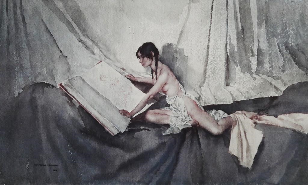 WILLIAM RUSSELL FLINT SIGNED LITHOGRAPHSir William Russell Flint Scottish 1880