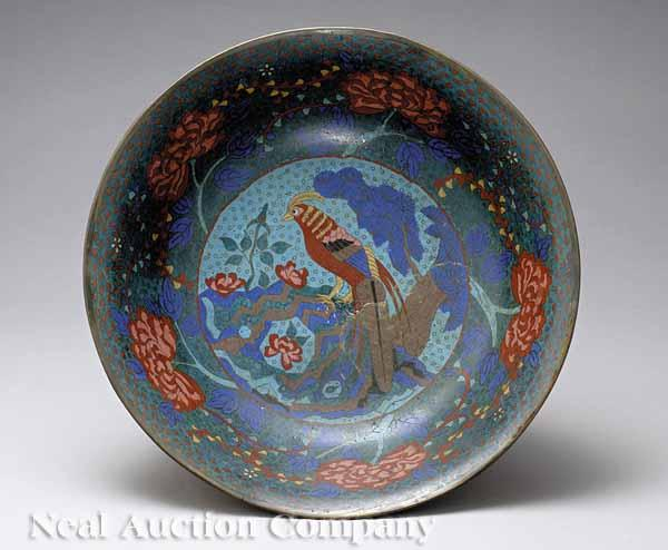A Japanese Cloisonn Enamel Bowl Meiji 1868 1912 the interior