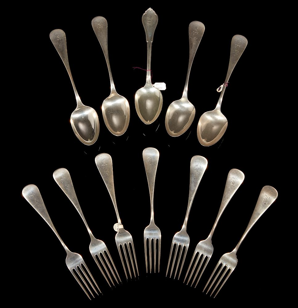 Assorted Sterling Silver Flatware Assorted sterling silver flatware comprising one