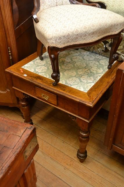 A LATE 19TH CENTURY CHINESE ELM STRAITS MAHJONG TABLE WITH