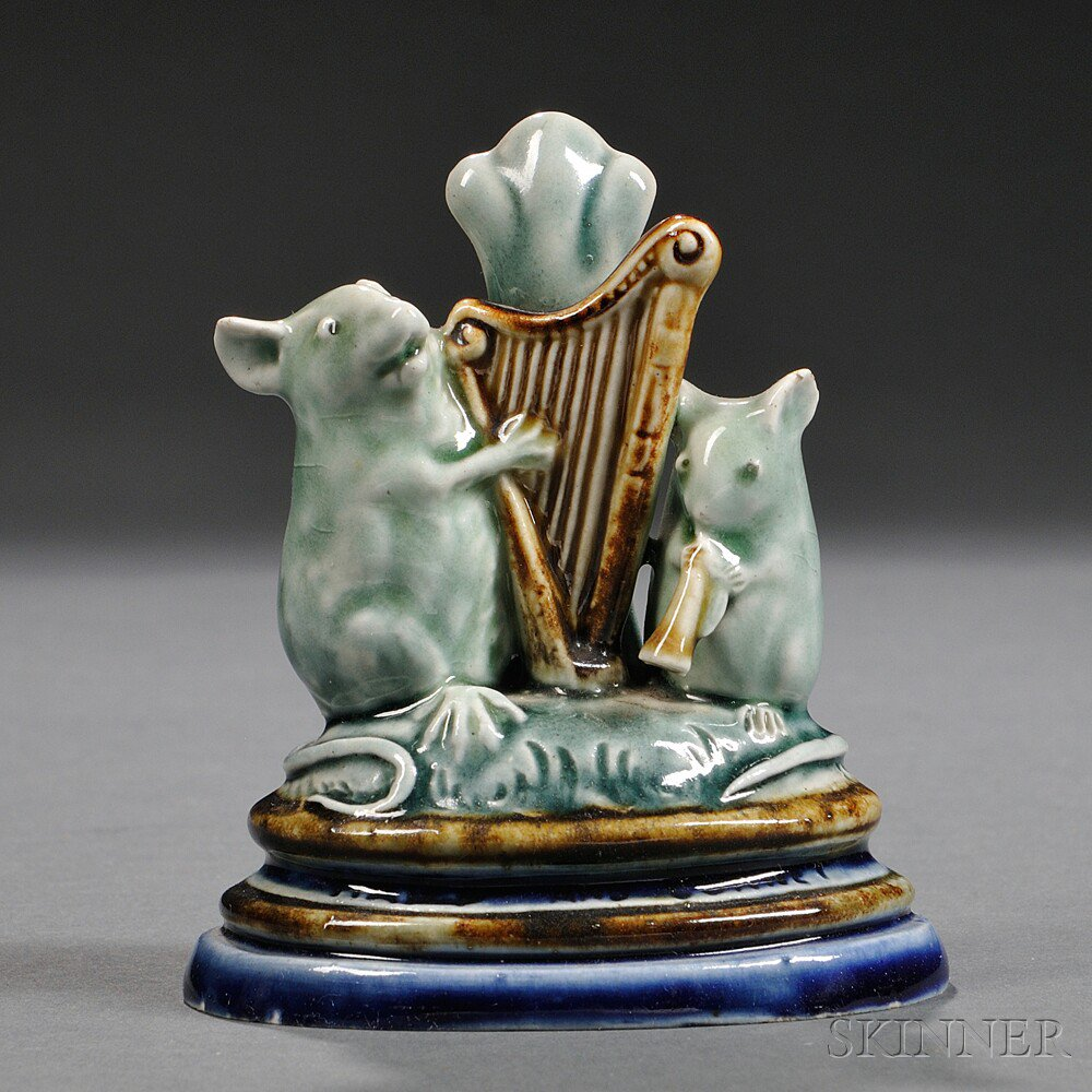 Doulton Lambeth George Tinworth Menu Holder England c 1885 modeled