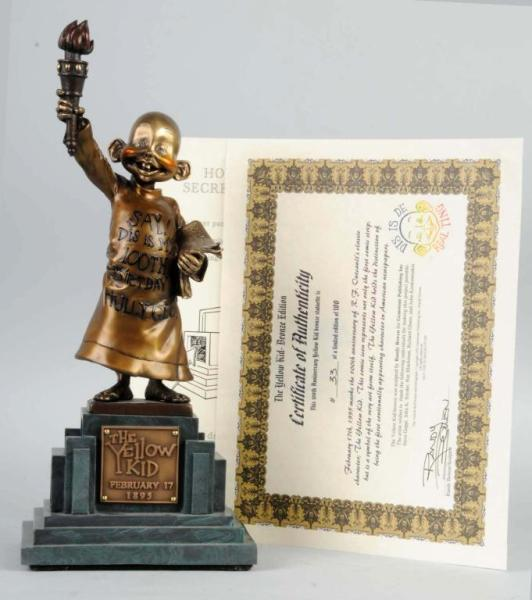 Yellow Kid Limited Edition Statue Description Signed by Randy Bowen
