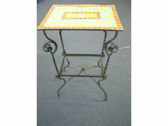 Tile Top Patio Plant Stand