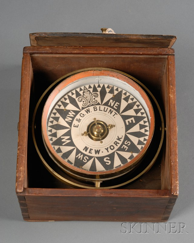 Box Compass by E G W Blunt New York dovetailed