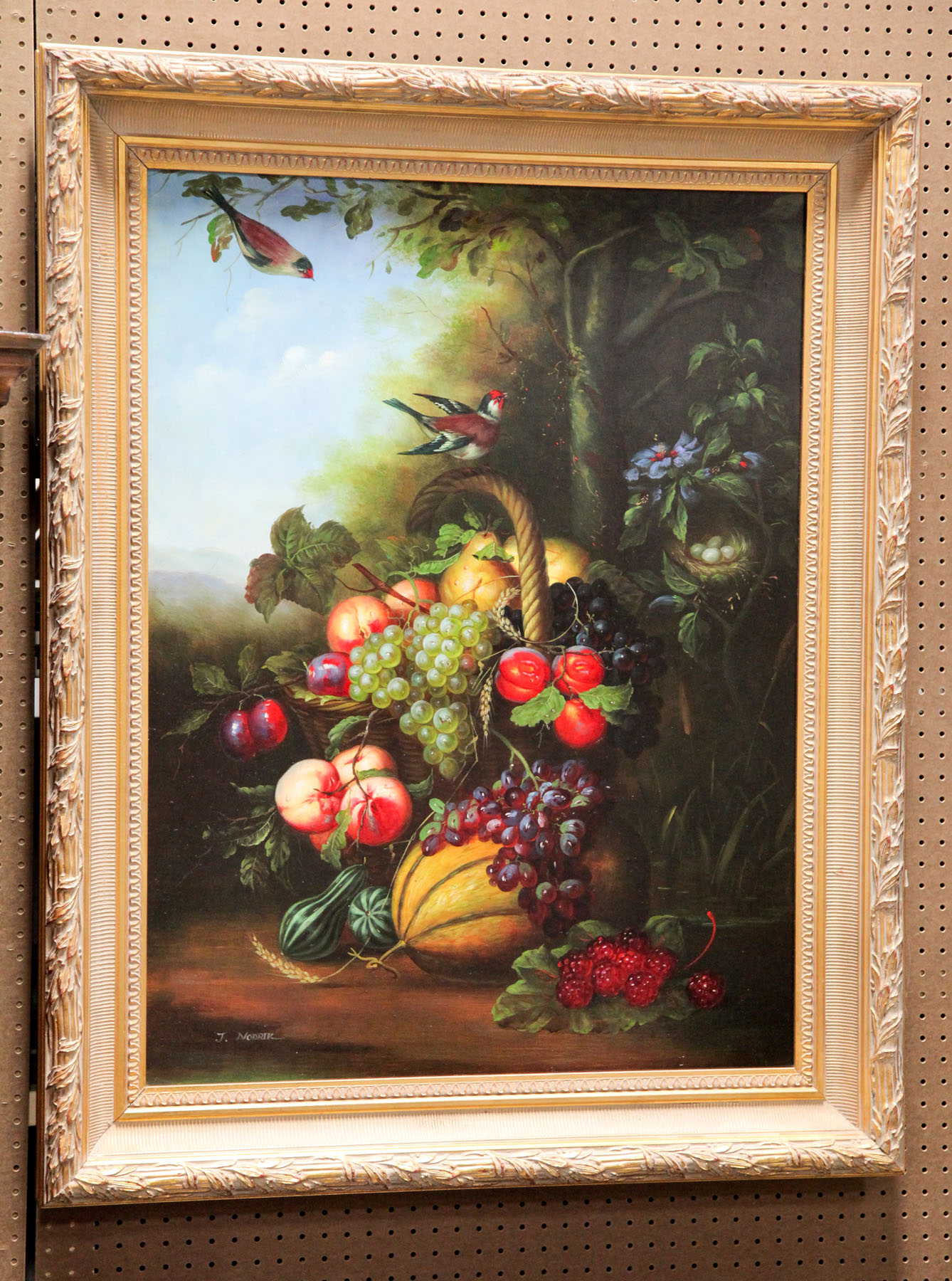 FRAMED STILL LIFE American late 20th century oil on canvas