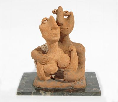 Frederick Edward MacWilliam 1909 1992 Man and wife Terracotta maquette