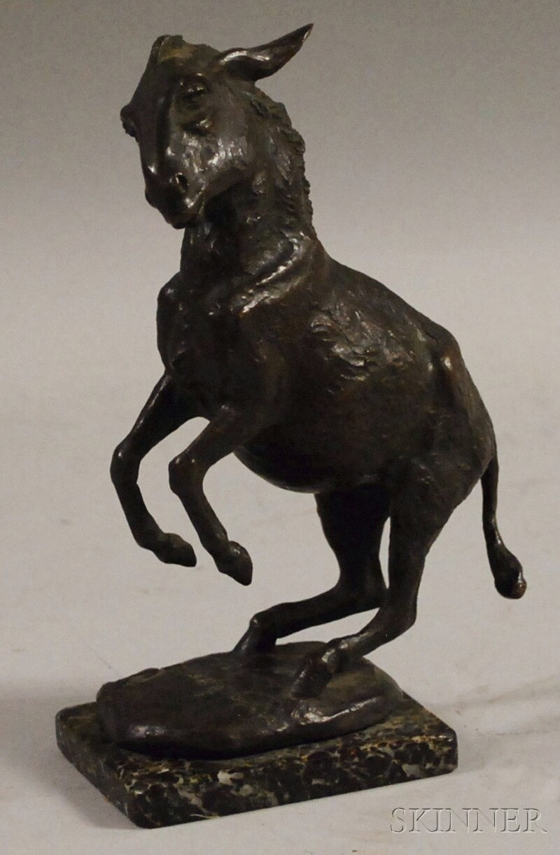 Jacques Froment Meurice French 1864 1948 Rearing Donkey Inscribed FROMENT