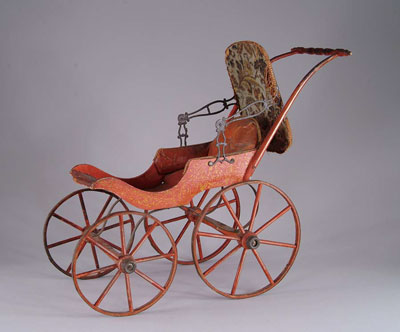 JOEL ELLIS STYLE CARRIAGE Adorable painted carriage in red and