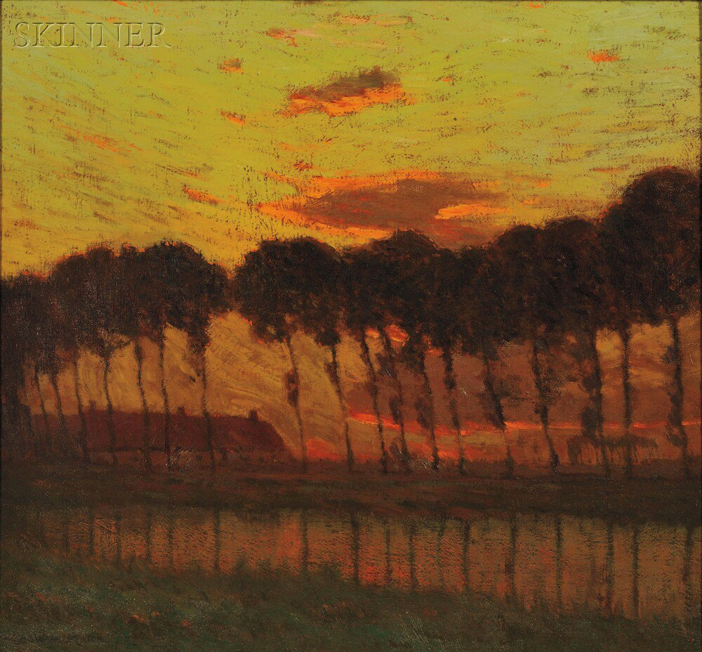 Charles Warren Eaton American 1857 1937 Sunset Through a Row