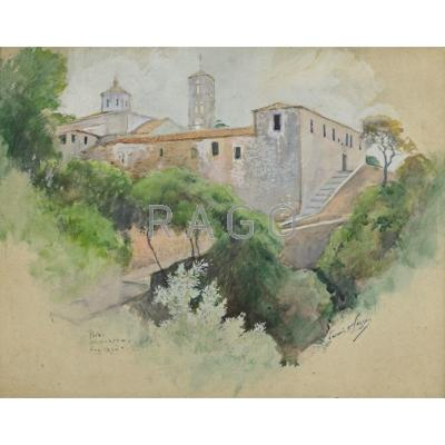 CORWIN LINSON American 1864 1959 Watercolor and gouache on board